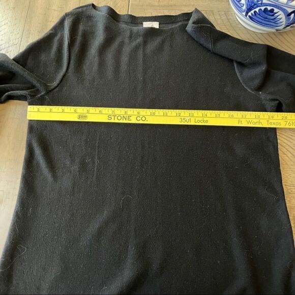 Chico's Black Boatneck Long Sleeve Sweater Size 8 - Picture 6 of 7